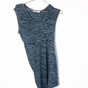 EUC T by Alexander Wang Heather Asymmetrical Grey Knit Top Medium
